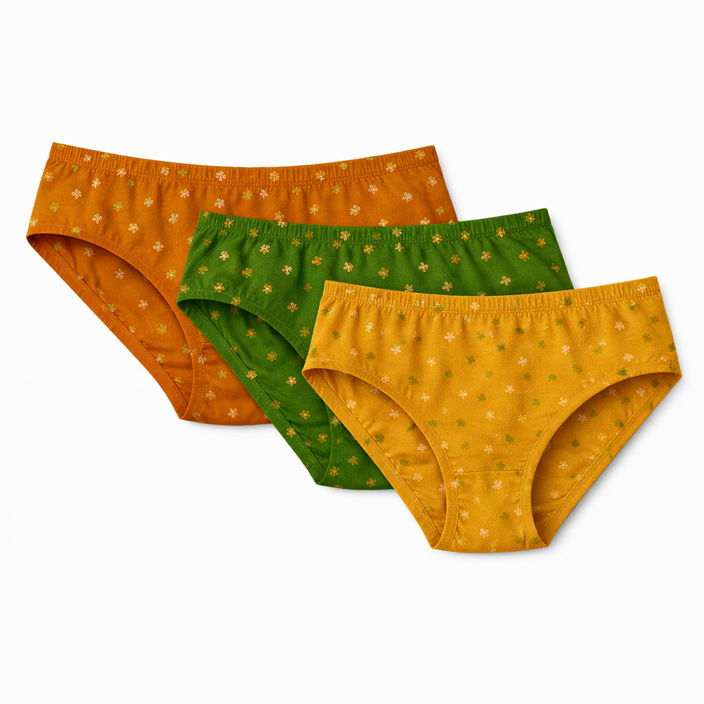LADIES GIRLS PANTIES - PRINTED 3 PCS COMBO (FREE DELIVERY)