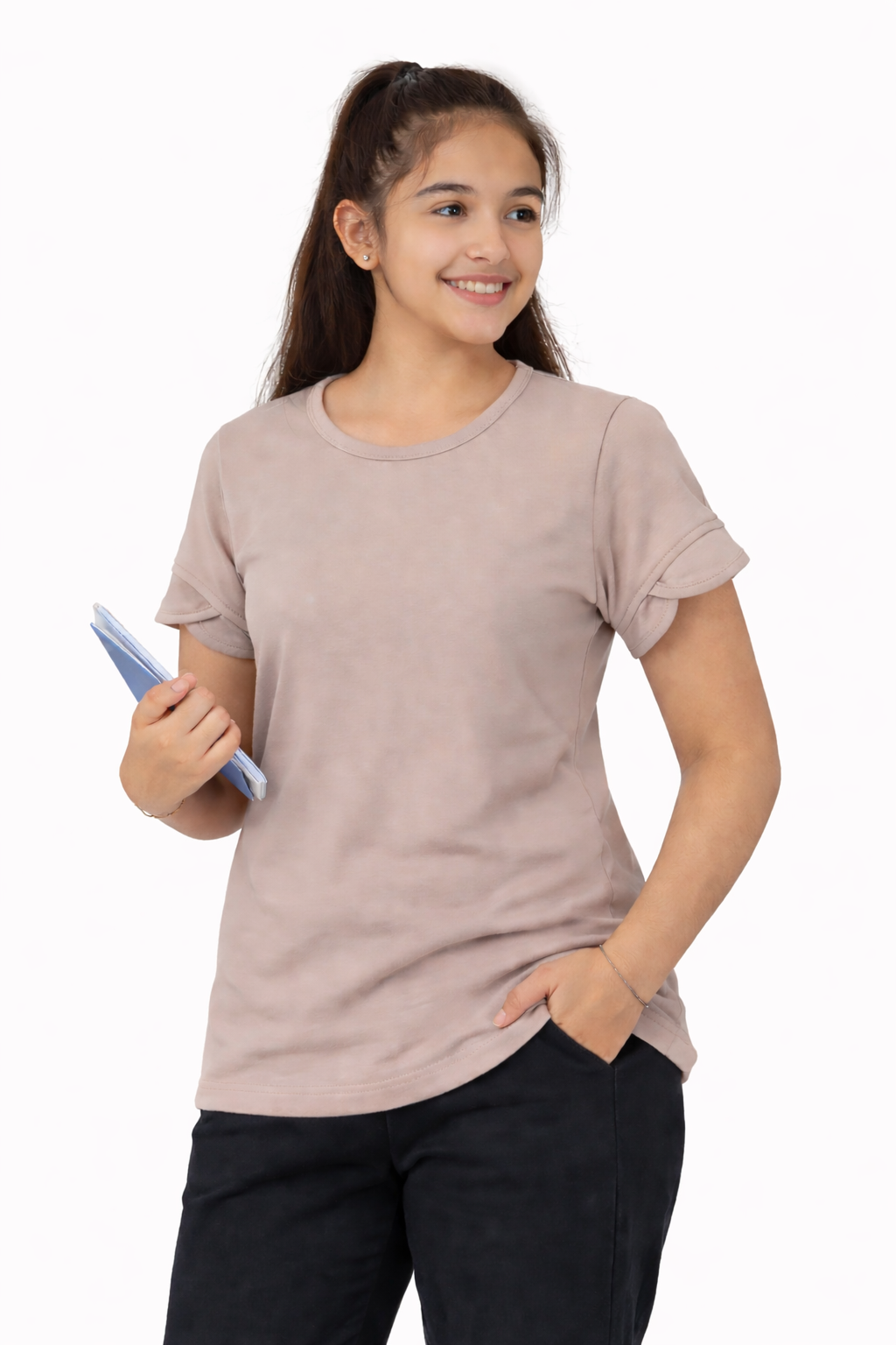 GIRLS BASIC TOP with fancy sleeve (Contact for bulk production)