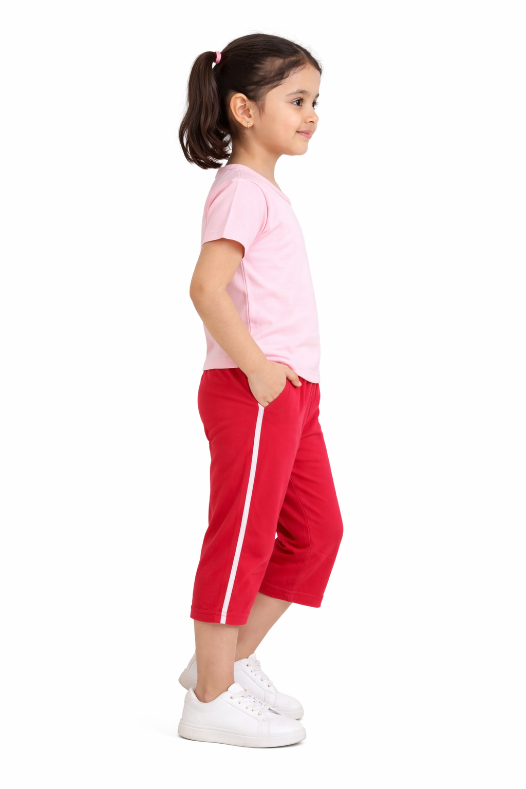 GIRLS CAPRI PANT (PIPING)(with pkt) = Contact for bulk production