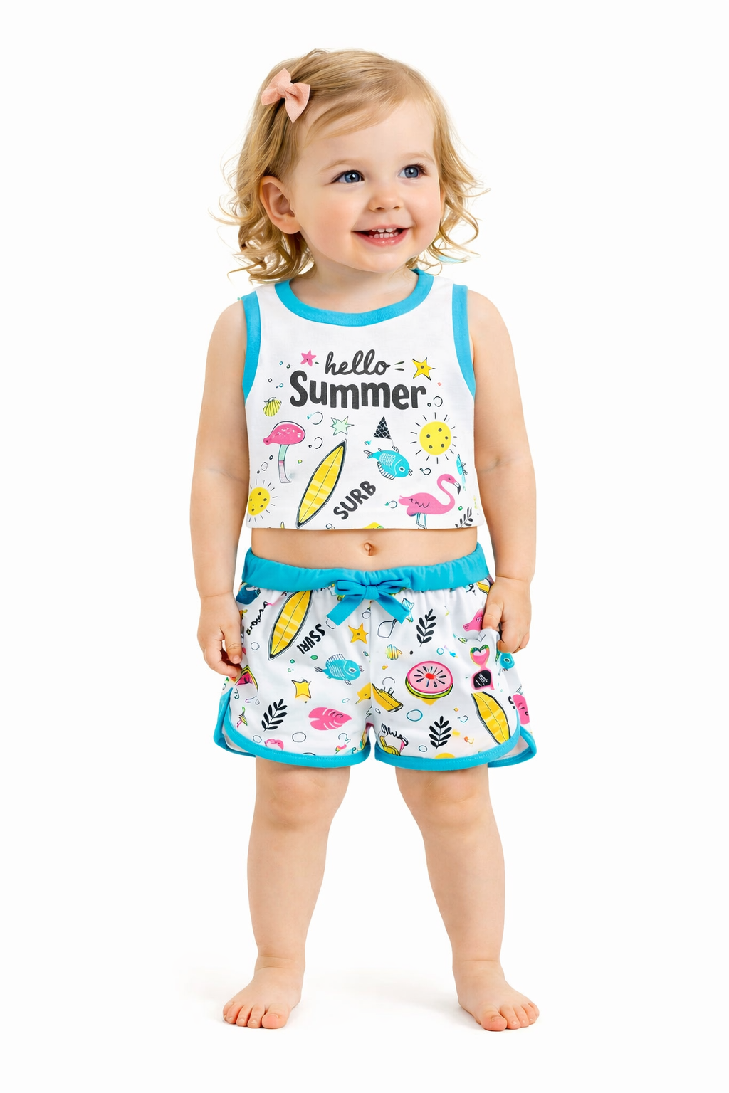 TODDLER FEMALE KIDS SHORTS SET