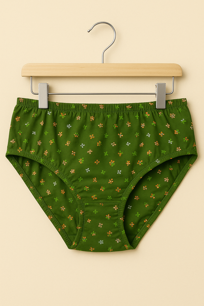 LADIES PRINTED PANTIES INNER ELASTIC (5 PCS PACK) - FREE DELIVERY
