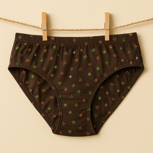 LADIES PRINTED PANTIES INNER ELASTIC (5 PCS PACK) - FREE DELIVERY