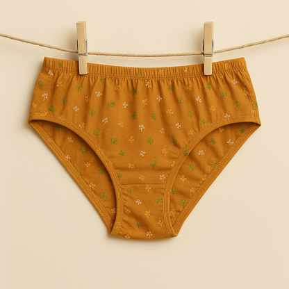 LADIES PRINTED PANTIES INNER ELASTIC (5 PCS PACK) - FREE DELIVERY
