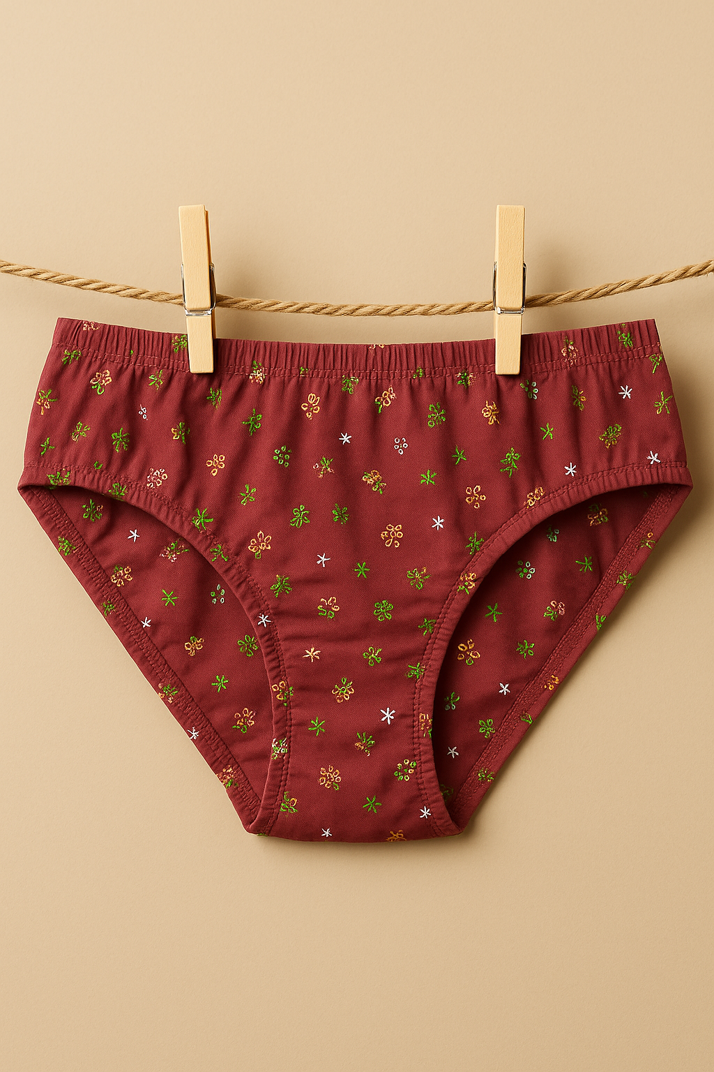 LADIES PRINTED PANTIES INNER ELASTIC (5 PCS PACK) - FREE DELIVERY