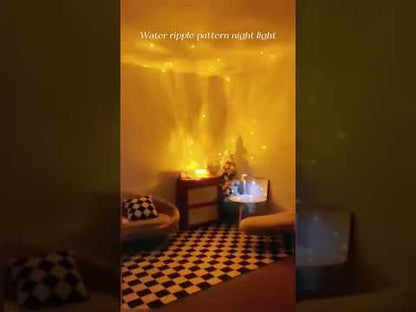 Rotating Water Ripple Night Light Aura Lamp
