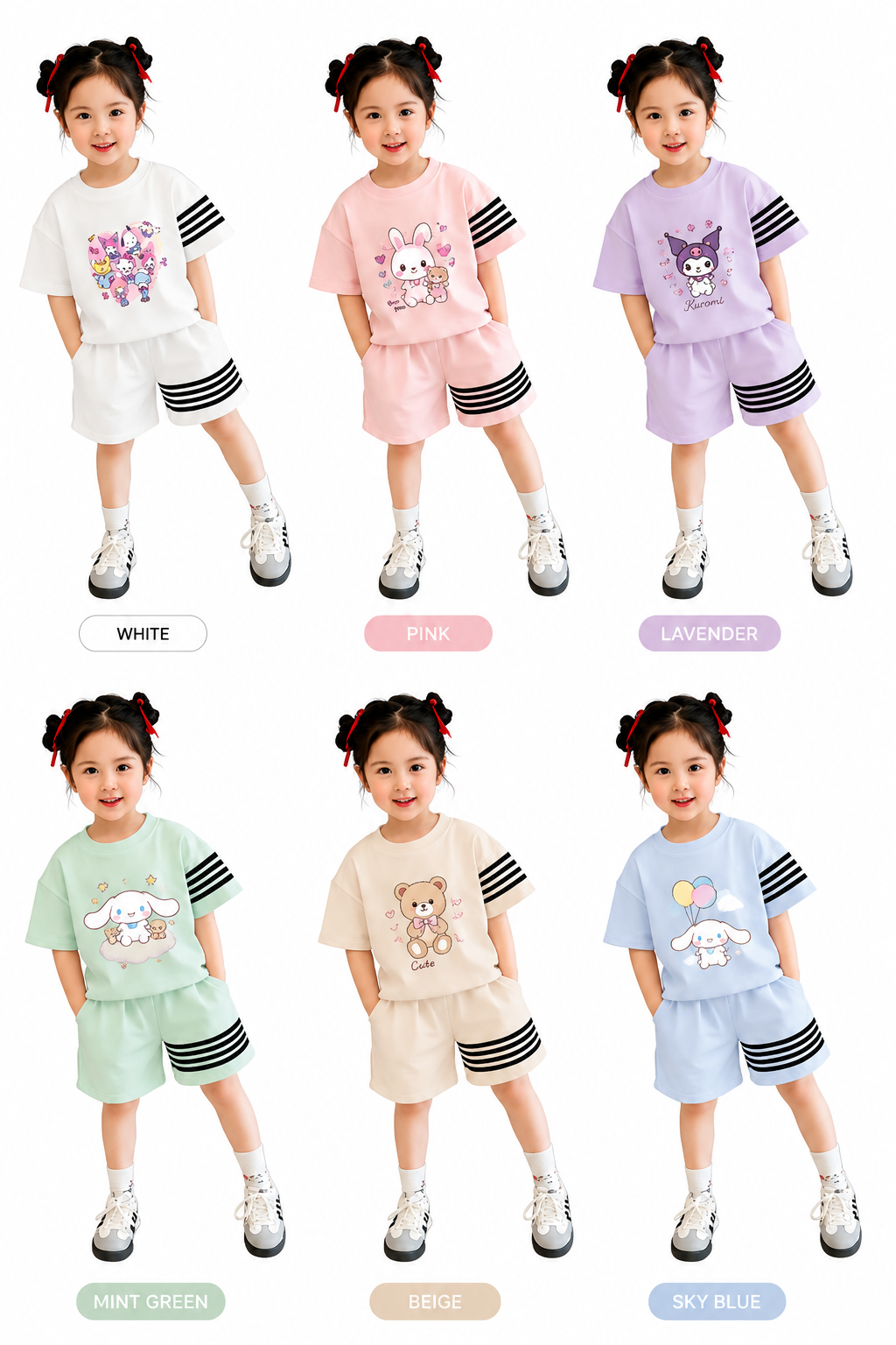 Girls Contrast Collar Polo Top with Embroidery Detail (307) - Image 8