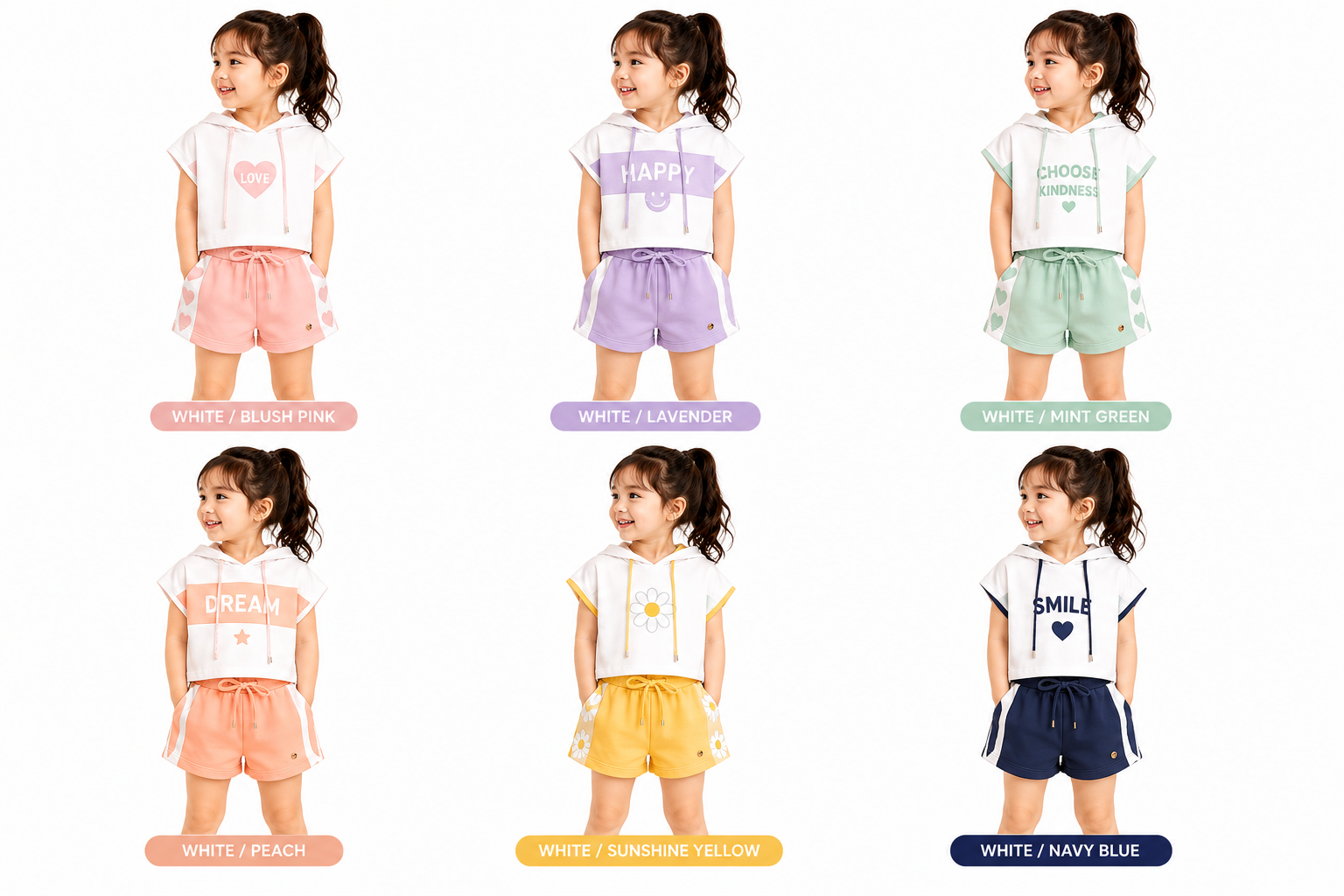 Girls Hooded Contrast Co-Ord Set (335) - Image 2