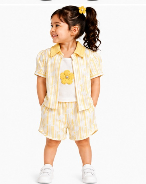 Toddler Girls 3-Piece Striped Co-Ord Set (375) - Image 8