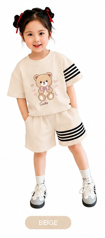 Girls Contrast Collar Polo Top with Embroidery Detail (307)