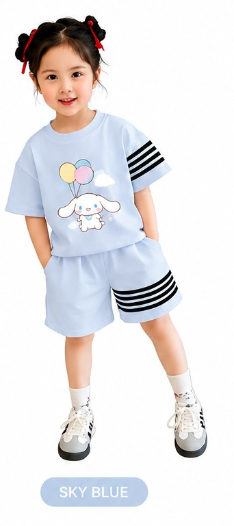 Girls Contrast Collar Polo Top with Embroidery Detail (307) - Image 7