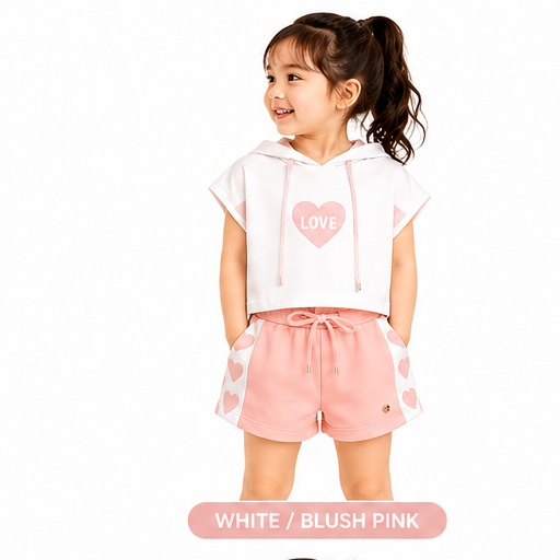 Girls Hooded Contrast Co-Ord Set (335) - Image 3