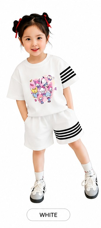 Girls Contrast Collar Polo Top with Embroidery Detail (307) - Image 2