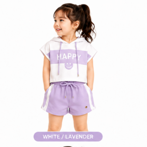 Girls Hooded Contrast Co-Ord Set (335)