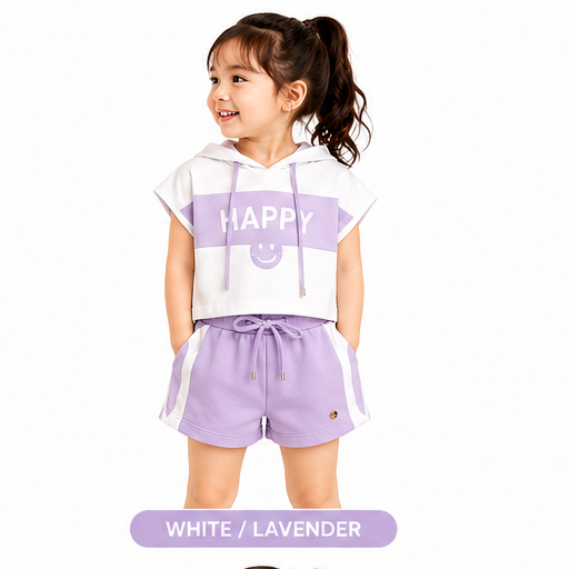 Girls Hooded Contrast Co-Ord Set (335)