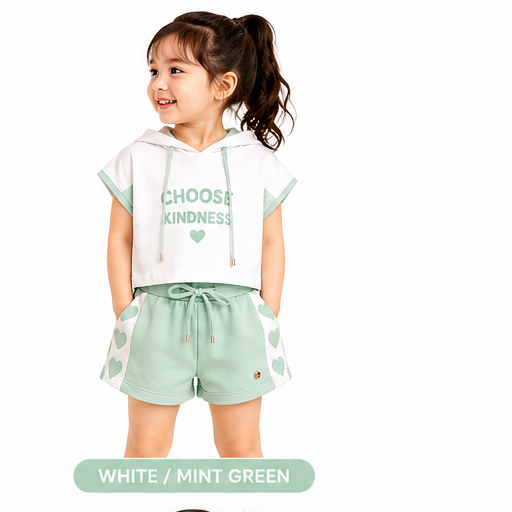 Girls Hooded Contrast Co-Ord Set (335) - Image 4