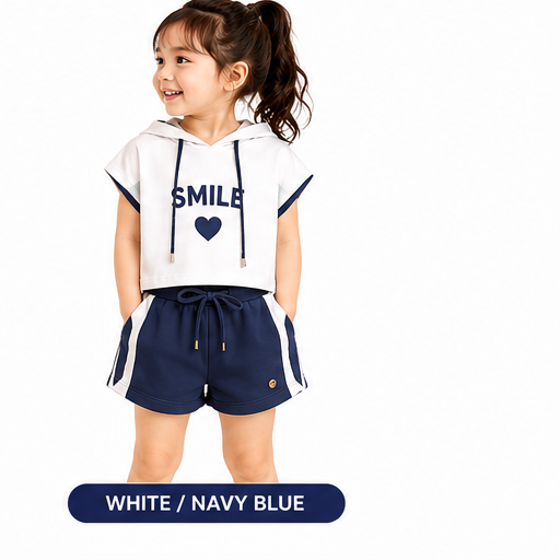 Girls Hooded Contrast Co-Ord Set (335) - Image 7