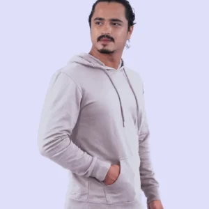 Grey Cotton Hoodie without Zipper 300GSM