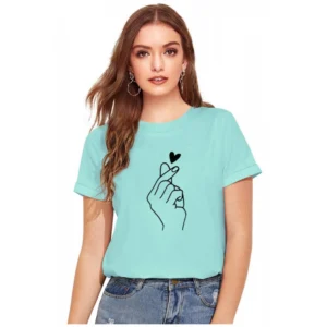 Generic Women's Cotton Western Wear T-Shirt (Green)