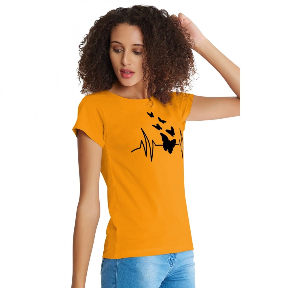 Generic Women's Cotton Western Wear T Shirt (Yellow) - Image 3