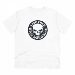 Generic Men's PC Cotton Bike Ride Design Printed T Shirt (Color: White, Thread Count: 180GSM)