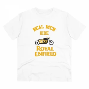 Generic Men's PC Cotton Bike Ride Design Printed T Shirt (Color: White, Thread Count: 180GSM)