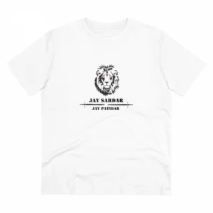 Generic Men's PC Cotton Jay Sardar Printed T Shirt (Color: White, Thread Count: 180GSM)