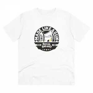 Generic Men's PC Cotton Bike Ride Design Printed T Shirt (Color: White, Thread Count: 180GSM)