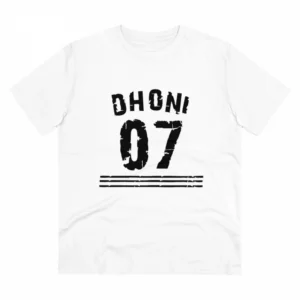 Generic Men's PC Cotton Cricket Design Printed T Shirt (Color: White, Thread Count: 180GSM)