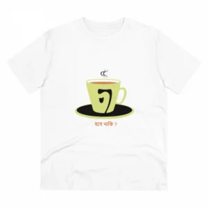 Generic Men's PC Cotton Bengali Designs Printed T Shirt (Color: White, Thread Count: 180GSM)