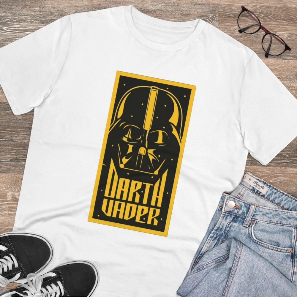 Generic Men's PC Cotton Darth Vader Printed T Shirt (Color: White, Thread Count: 180GSM) - Image 4