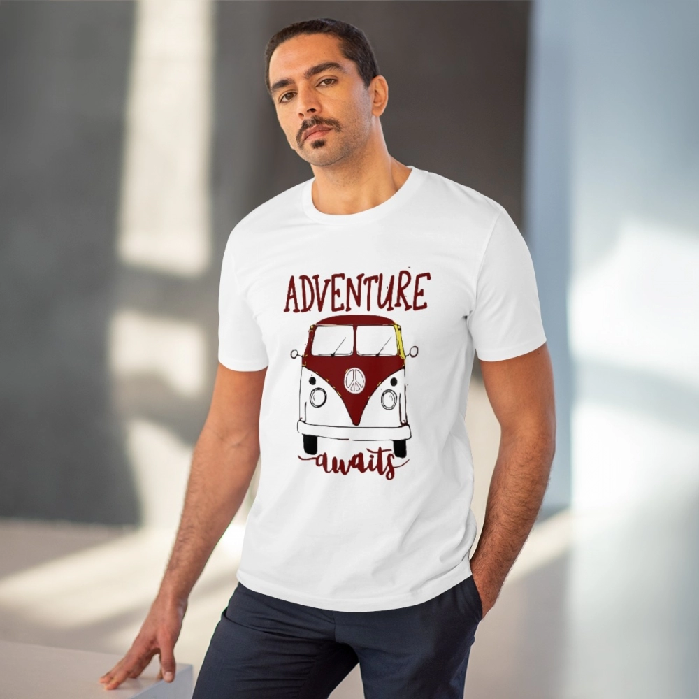 Generic Men's PC Cotton Explore The Unseen Printed T Shirt (Color: White, Thread Count: 180GSM) - Image 6