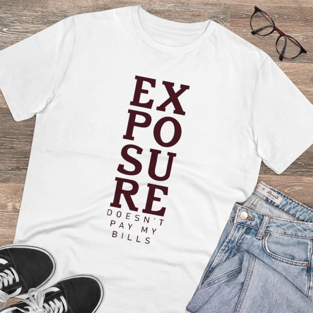 Generic Men's PC Cotton Exposure Printed T Shirt (Color: White, Thread Count: 180GSM) - Image 4