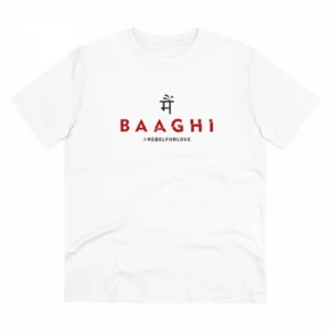 Generic Men's PC Cotton Me Bhaghi Printed T Shirt (Color: White, Thread Count: 180GSM)