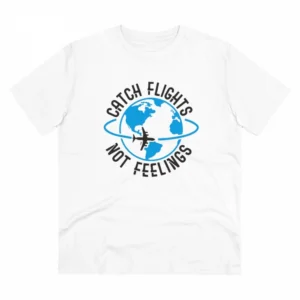 Generic Men's PC Cotton Explore The Unseen Printed T Shirt (Color: White, Thread Count: 180GSM)