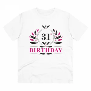 Generic Men's PC Cotton 31st Birthday Printed T Shirt (Color: White, Thread Count: 180GSM)
