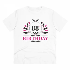 Generic Men's PC Cotton 88th Birthday Printed T Shirt (Color: White, Thread Count: 180GSM)