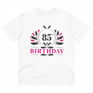 Generic Men's PC Cotton 85th Birthday Printed T Shirt (Color: White, Thread Count: 180GSM)