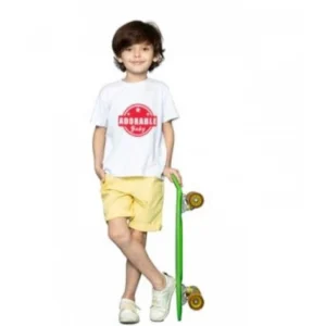 Generic Boys Cotton Adorable Baby Half Sleeve TShirt (White)
