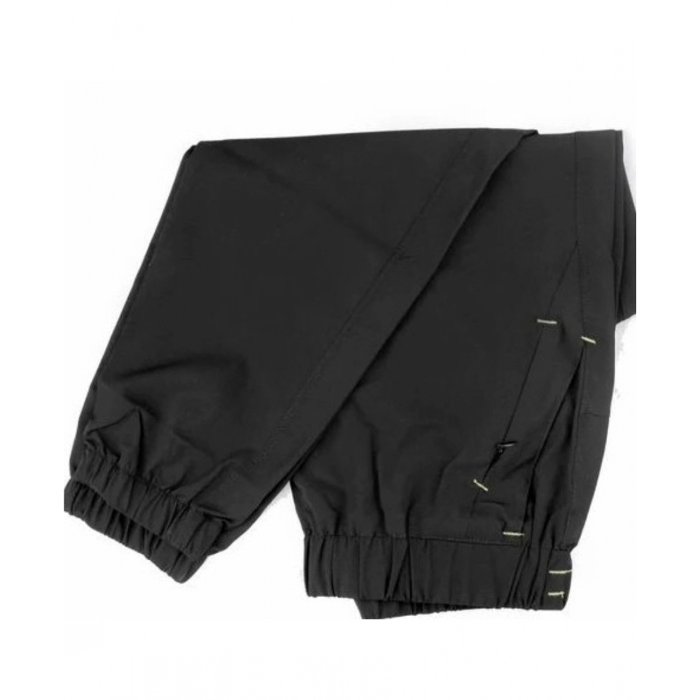 Generic Men's Polyster Solid Track Pant-Lower (Black) - Image 2