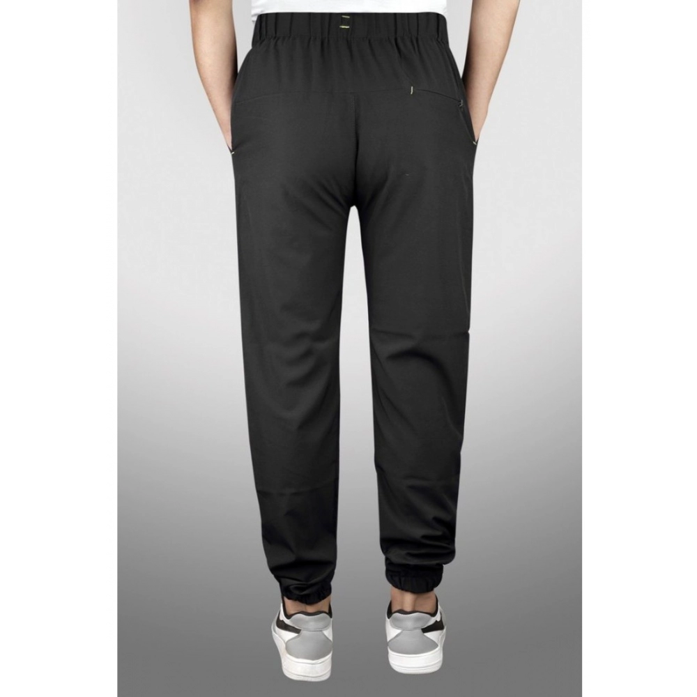 Generic Men's Polyster Solid Track Pant-Lower (Black) - Image 4
