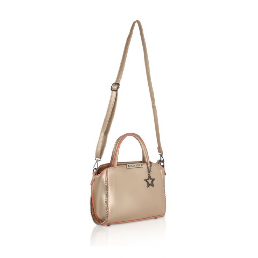 Generic Women's Faux Leather Metal Beads Handbag (Gold) - Image 2