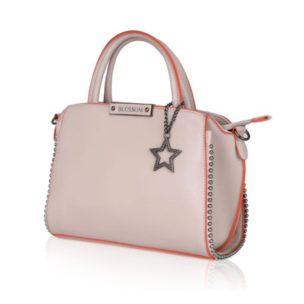 Generic Women's Faux Leather Metal Beads Handbag (Khaki) - Image 6