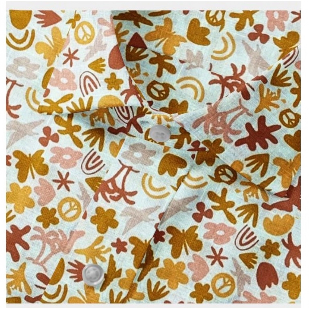 Generic Men's Cotton Blended Printed Full Sleeve Shirt (Multicolor) - Image 2