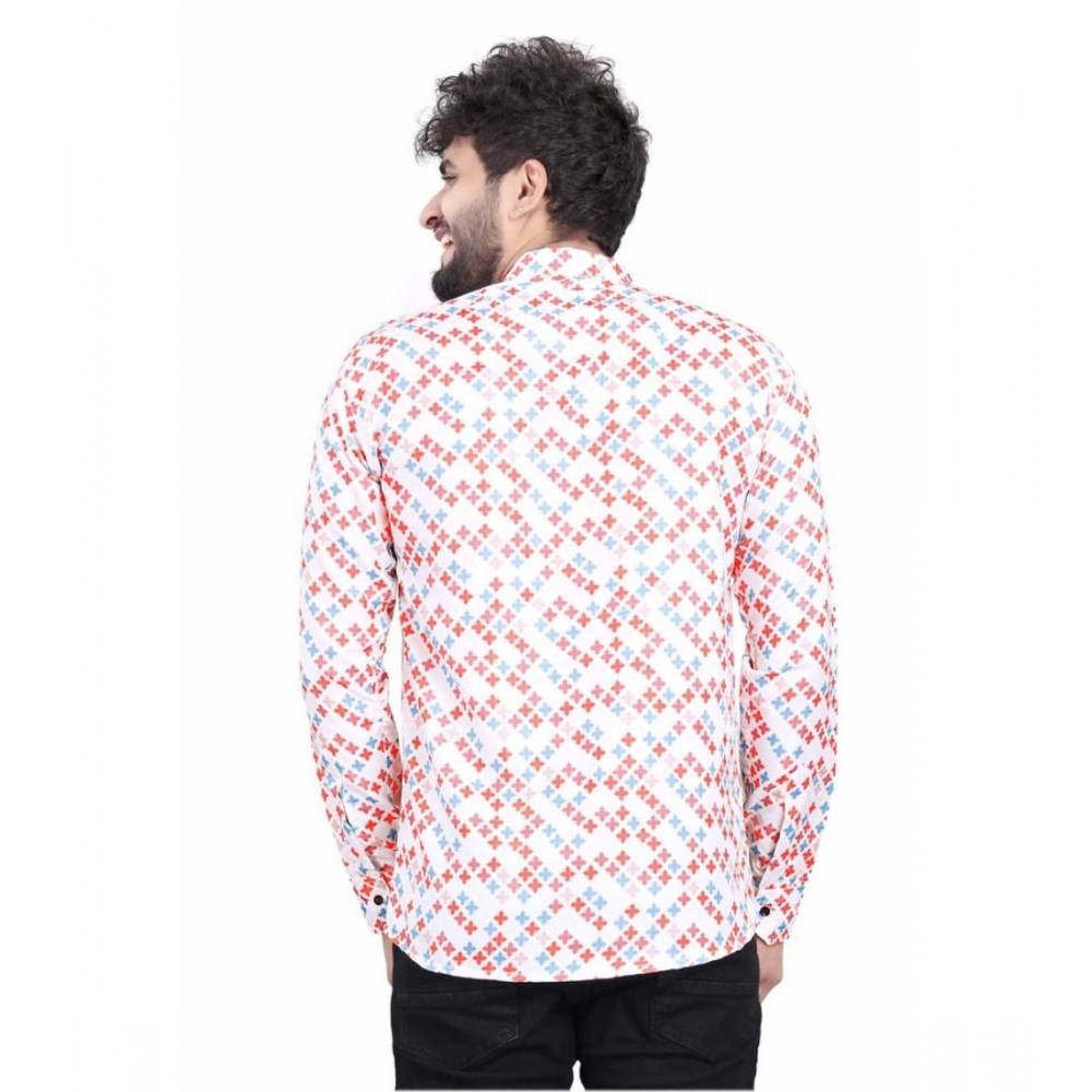 Generic Men's Cotton Blended Printed Full Sleeve Shortkurta (Multicolor) - Image 6