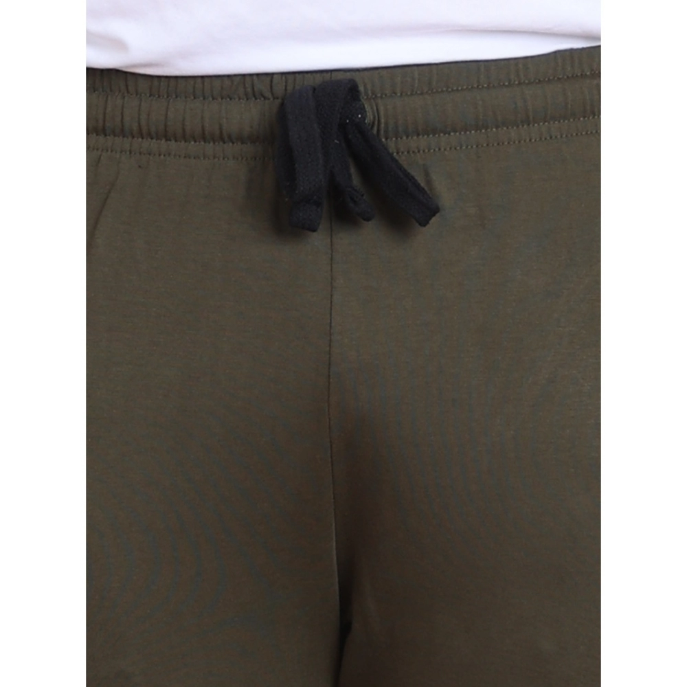 Generic Men's Casual Cotton Striped Full Length Track Pant (olive) - Image 6