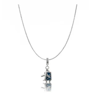 Generic Women's Stainless Steel Airplane Design Pendent Delicate Chain (Silver Plated)